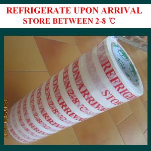 Refrigerate Warning Adhesive Tape